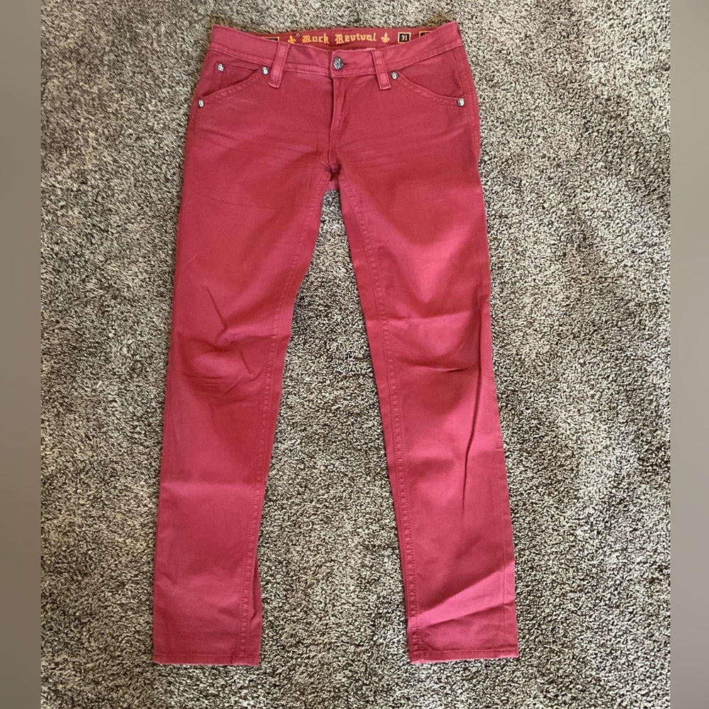 Preowned Womens Rock Revival Holly Skinny jeans sz 31